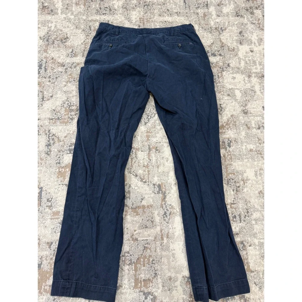 Polo Ralph Lauren‎ Mens Classic Fit Chino Pants Navy Blue 36x34 Cotton Twill